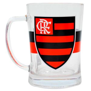 Caneca Flamengo 650ml em Vidro Mileno
