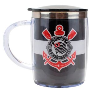 Caneca Térmica Corinthians 450ml em Plástico Mileno