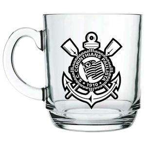 Caneca Corinthians 300ml em Vidro ALLMIX