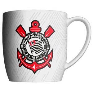 Caneca Corinthians 360ml em Porcelana Allmix