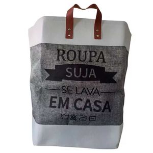 Cesto Organizador C/ Alça 48x31cm em Poliéster Kehome