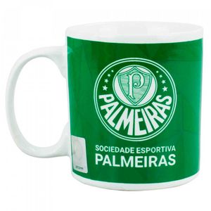 Caneca Palmeiras 320ml em Porcelana Mileno