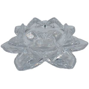 Porta Vela Flor 12,5cm em Vidro Youbai
