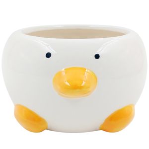 Cachepot Duck Decorativo 12x6,5cm em Porcelana Brascontinental