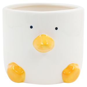 Cachepot Duck Decorativo 8,5x10,5cm em Porcelana Brascontinental