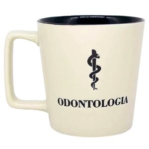 Caneca Profissão Odontologia 400ml em Cerâmica Zona Criativa