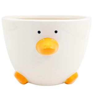 Cachepot Duck Decorativo 14x9,5cm em Porcelana Brascontinental