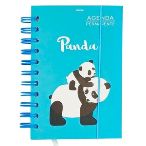 Agenda Permanente Panda 15,5x11cm em Papel Megagift