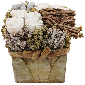 Flores Secas Rústicas Decorativas 14cm em Materiais Naturais Rio Master