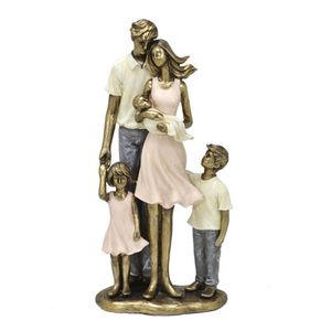 Família Decorativa 25,5cm em Resina Mabruk