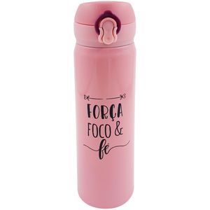 Garrafa C/ Frase 450ml em Aço Inox Fu Xing