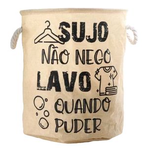 Cesto Organizador Multiuso 40x47cm em Poliéster FWB