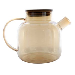 Chaleira C/ Tampa Bambu 1,5L em Vidro Fu Xing