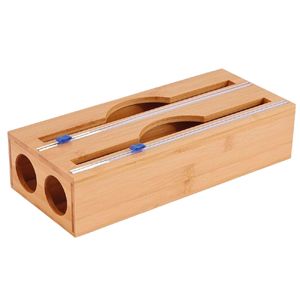 Dispenser P/ Filme Plástico C/ Cortador 33cm em Bambu Livon
