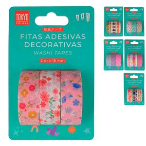 Jogo de Fitas Decorativas 2mx15mm em Papel Tokyo Design