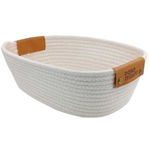 Cesto Decorativo C/ Alça 35x25cm em Algodão Paramount Plásticos