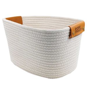 Cesto Decorativo C/ Alça 35x25cm em Algodão Paramount Plásticos