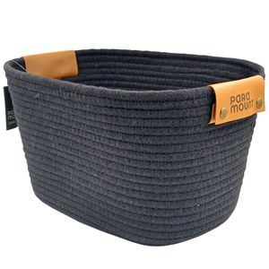 Cesto Decorativo C/ Alça 35x25cm em Algodão Paramount Plásticos
