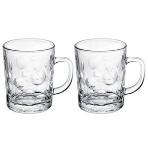 Jogo de Canecas Bubbles 2 Peças 220ml em Vidro Wolff