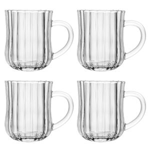 Jogo de Caneca Classic 4 Peças 210ml em Vidro Wolff