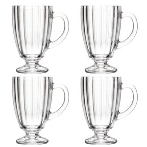 Jogo de Taças Capuccino 4 Peças 160ml em Vidro Wolff