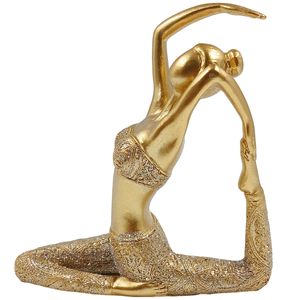 Mulher Yoga C/ Glitter 12,5cm em Resina Youbai