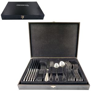 Jogo de Faqueiro Croise C/ Maleta 24 Peças em Aço Inox Original Line