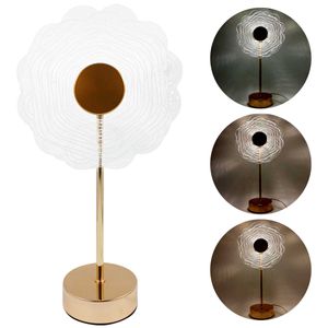 Abajur Flor Decorativo 18,5x38cm em Acrílico Alfacell