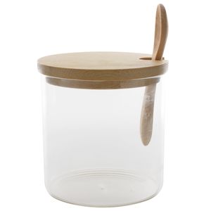 Porta Condimento C/ Colher 280ml em Vidro Fu Xing