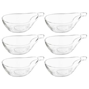 Jogo de Bowl Pêra 6 Peças 165ml em Vidro Milk