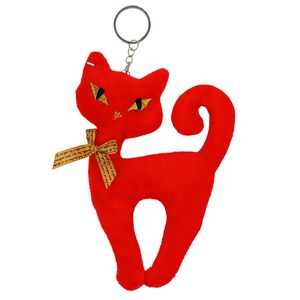 Chaveiro Gato de Pelúcia 17cm em Poliéster Interponte
