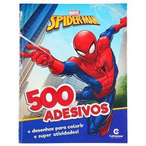 Livro 500 Adesivos Spider Man 27,7x21,5cm em Papel Culturama Editora