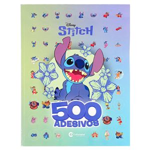 Livro 500 Adesivos Stitch 27,7x21,5cm em Papel Culturama Editora