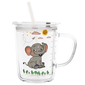Caneca Bichinhos C/ Tampa 400ml em Vidro Interponte