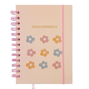 Agenda Permanente Flores 19x13,5cm em Papel FWB