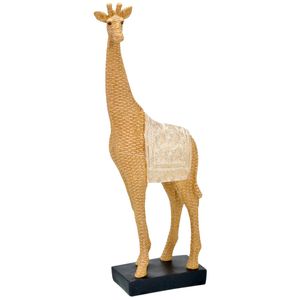 Girafa Decorativa 13x36cm em Resina Mabruk