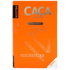 Livro Caça Palavras Nível Difícil 20,5x13,5cm em Papel Todo Livro