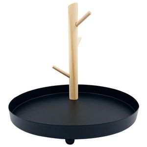 Bandeja Redonda Decorativa 20cm em Metal Megagift