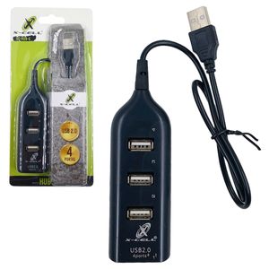 Mini Hub USB C/ 4 Entradas em Plástico X-Cell