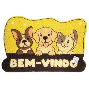 Tapete Capacho Bichinhos 38x58cm em Vinil Fu Xing