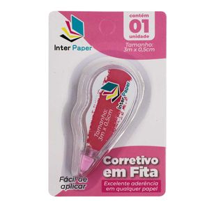 Corretivo em Fita 3x0,5cm em Plástico Interponte
