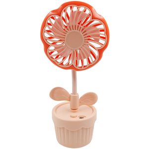 Mini Ventilador Flor Portátil 19cm em Plástico Interponte