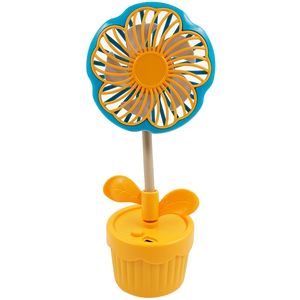 Mini Ventilador Flor Portátil 19cm em Plástico Interponte