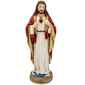 Sagrado Coração de Jesus 20cm em Resina Mabruk