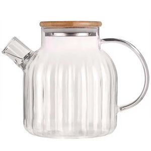 Chaleira C/ Tampa Bambu 1,5L em Vidro Fu Xing