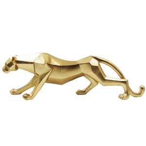 Leopardo Geométrico Decorativo 46,5cm em Resina Youbai
