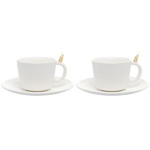 Jogo de Xícaras Colibri 4 Peças 170ml em Cerâmica Wolff