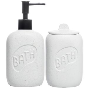 Kit Banheiro Letters 2 Peça em Cerâmica Lyor