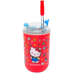 Copo Térmico Neo Hello Kitty C/ Canudo 300ml em Aço Inox Zona Criativa