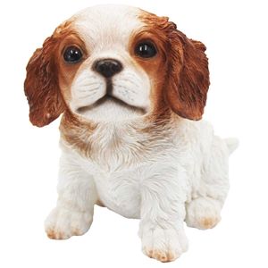 Cachorro Cavalier Decorativo 15x12cm em Resina Youbai